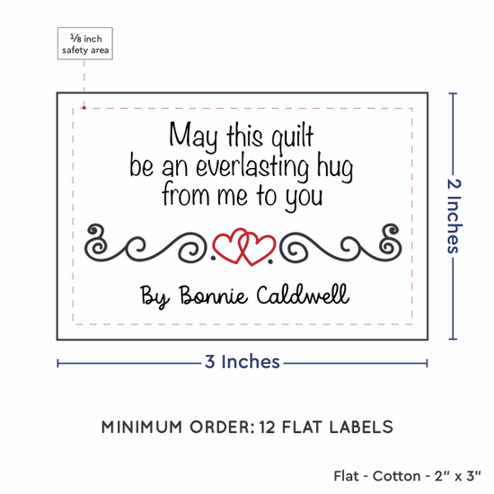 PPLR_HIDDEN_PRODUCT Double Heart Quote (2"x3" Cotton - 12 labels/set)