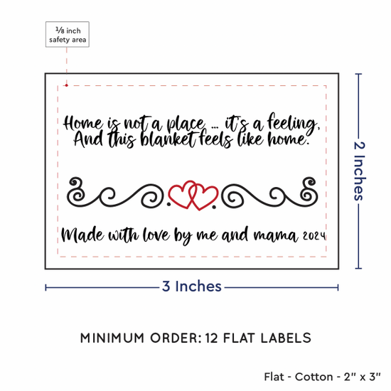 PPLR_HIDDEN_PRODUCT Double Heart Quote (2"x3" Cotton - 12 labels/set)