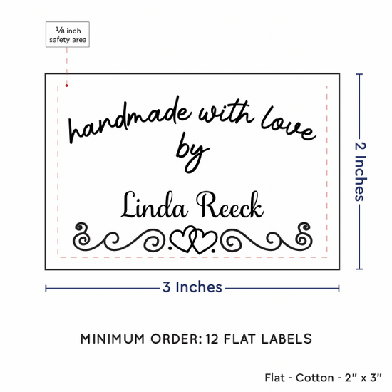 PPLR_HIDDEN_PRODUCT Double Heart Border (2"x3" Cotton - 12 labels/set)
