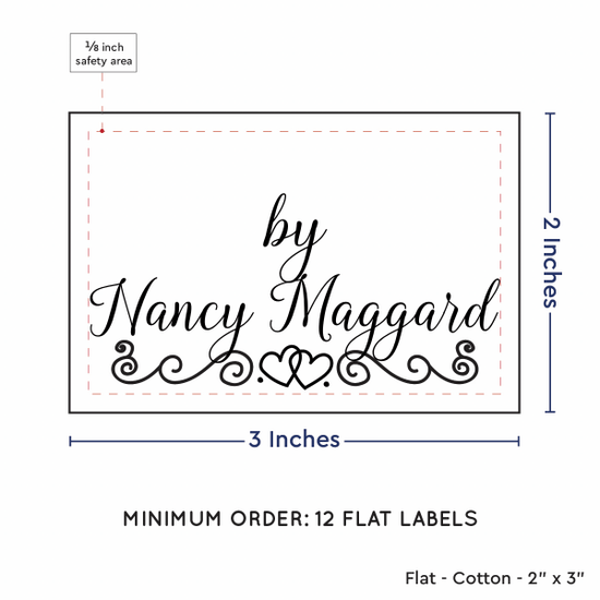 PPLR_HIDDEN_PRODUCT Double Heart Border (2"x3" Cotton - 12 labels/set)