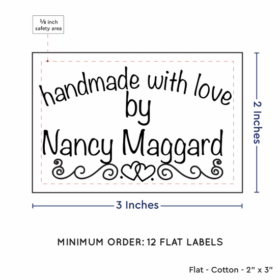 PPLR_HIDDEN_PRODUCT Double Heart Border (2"x3" Cotton - 12 labels/set)