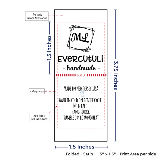 PPLR_HIDDEN_PRODUCT Monogram Satin Labels (1.5" wide - Satin)