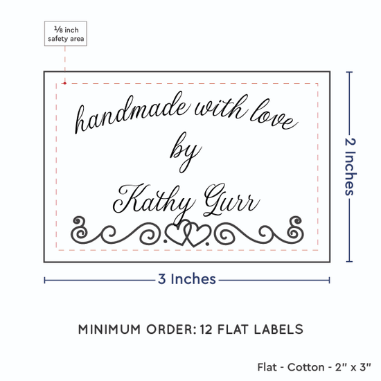 PPLR_HIDDEN_PRODUCT Double Heart Border (2"x3" Cotton - 12 labels/set)