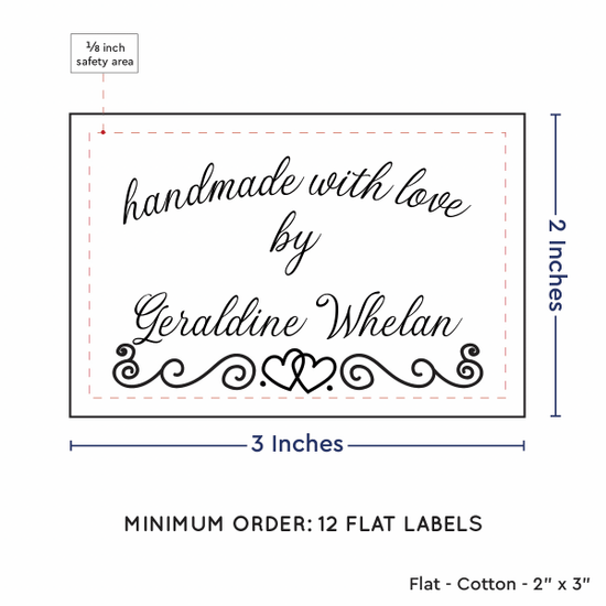 PPLR_HIDDEN_PRODUCT Double Heart Border (2"x3" Cotton - 12 labels/set)