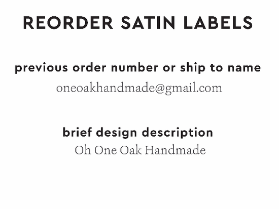 PPLR_HIDDEN_PRODUCT Reorder Previous Label Design - SATIN
