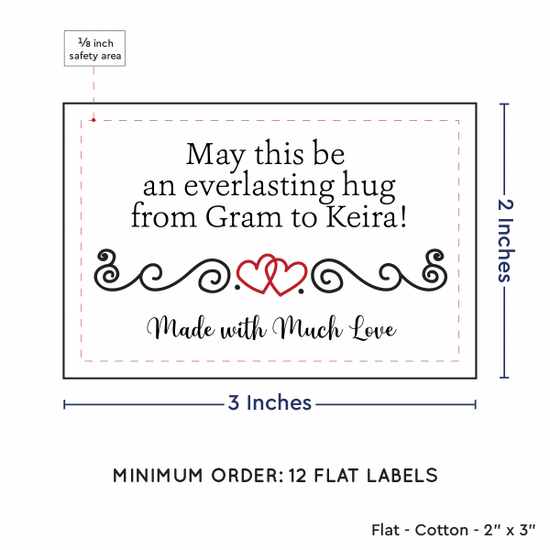 PPLR_HIDDEN_PRODUCT Double Heart Quote (2"x3" Cotton - 12 labels/set)