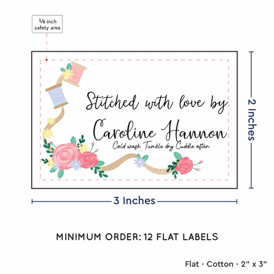 PPLR_HIDDEN_PRODUCT Thread and Flowers (2"x3" Cotton - 12 labels/set)