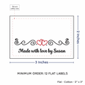 PPLR_HIDDEN_PRODUCT Double Heart Quote (2"x3" Cotton - 12 labels/set)