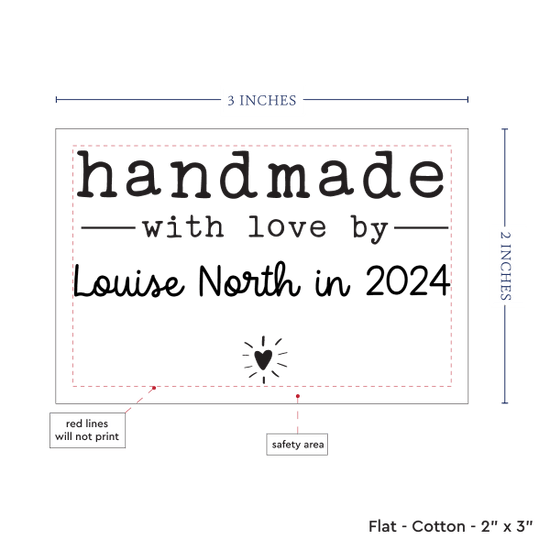 PPLR_HIDDEN_PRODUCT Modern Blanket Label with Heart (2"x3"-Cotton)