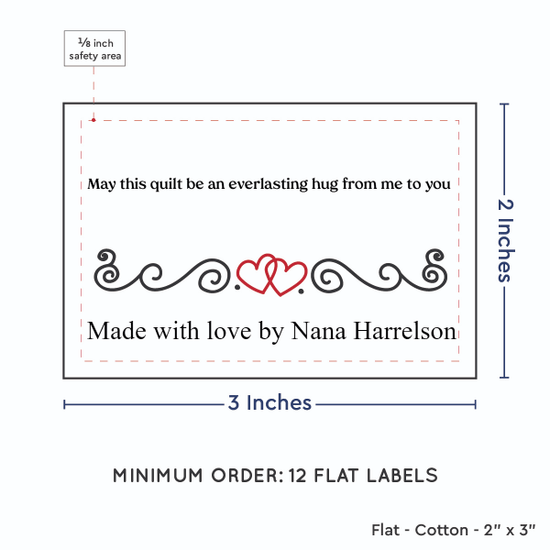 PPLR_HIDDEN_PRODUCT Double Heart Quote (2"x3" Cotton - 12 labels/set)