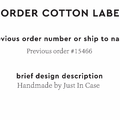 PPLR_HIDDEN_PRODUCT Reorder Previous Label Design - COTTON