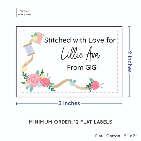 PPLR_HIDDEN_PRODUCT Thread and Flowers (2"x3" Cotton - 12 labels/set)