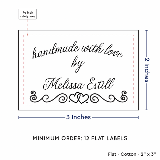 PPLR_HIDDEN_PRODUCT Double Heart Border (2"x3" Cotton - 12 labels/set)