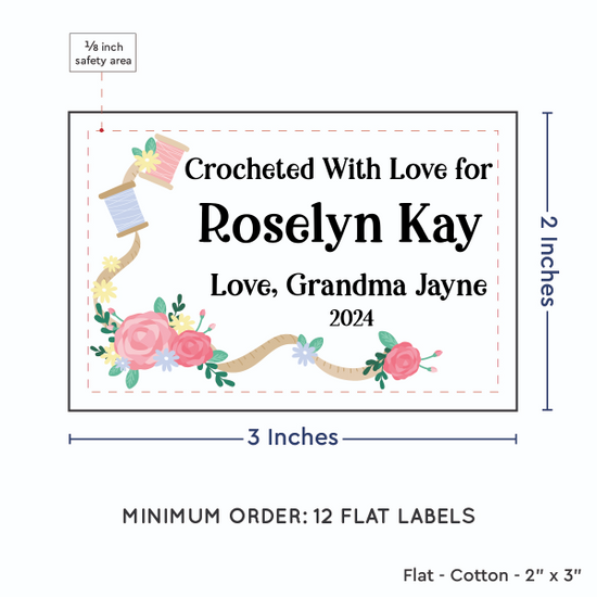 PPLR_HIDDEN_PRODUCT Thread and Flowers (2"x3" Cotton - 12 labels/set)