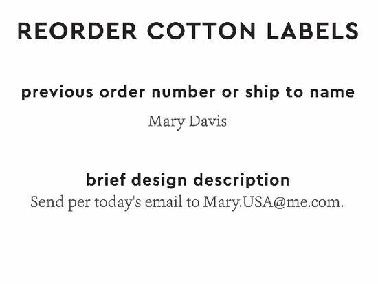 PPLR_HIDDEN_PRODUCT Reorder Previous Label Design - COTTON