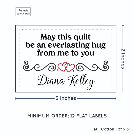PPLR_HIDDEN_PRODUCT Double Heart Quote (2"x3" Cotton - 12 labels/set)
