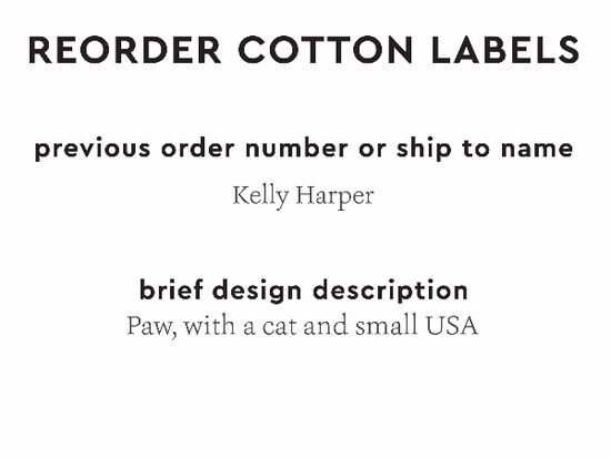 PPLR_HIDDEN_PRODUCT Reorder Previous Label Design - COTTON