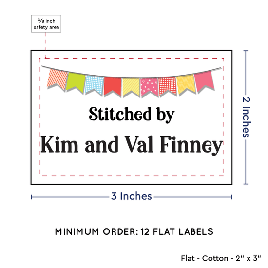 PPLR_HIDDEN_PRODUCT Colorful Banner (2"x3" Cotton - 12 labels/set)