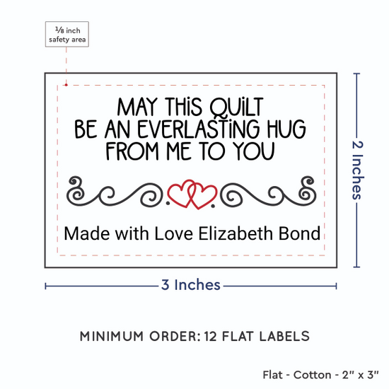 PPLR_HIDDEN_PRODUCT Double Heart Quote (2"x3" Cotton - 12 labels/set)
