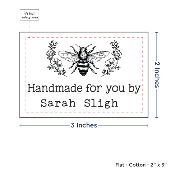 PPLR_HIDDEN_PRODUCT Floral Bee (2"x3"-Cotton)