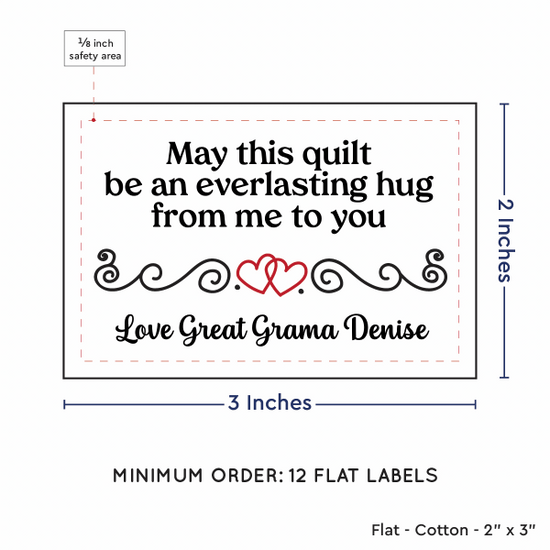 PPLR_HIDDEN_PRODUCT Double Heart Quote (2"x3" Cotton - 12 labels/set)