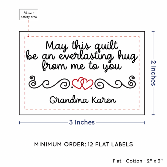 PPLR_HIDDEN_PRODUCT Double Heart Quote (2"x3" Cotton - 12 labels/set)