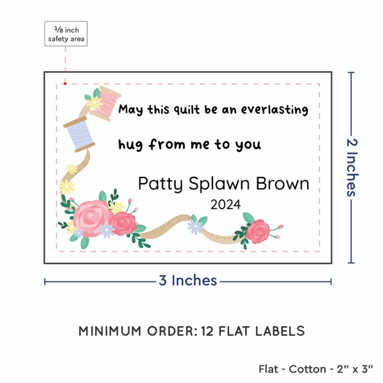 PPLR_HIDDEN_PRODUCT Thread and Flowers (2"x3" Cotton - 12 labels/set)