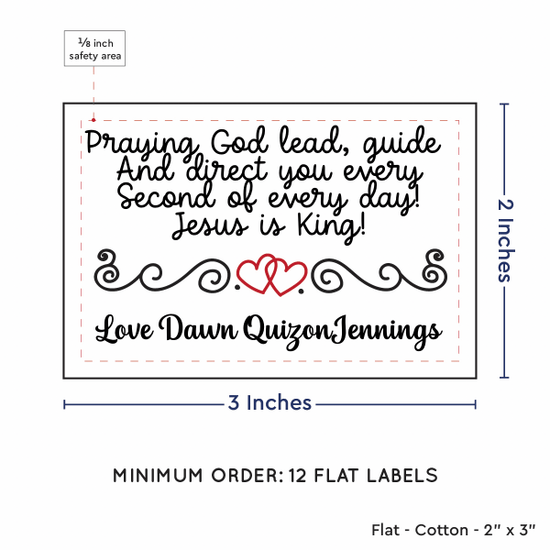 PPLR_HIDDEN_PRODUCT Double Heart Quote (2"x3" Cotton - 12 labels/set)