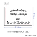 PPLR_HIDDEN_PRODUCT Double Heart Border (2"x3" Cotton - 12 labels/set)