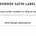 PPLR_HIDDEN_PRODUCT Reorder Previous Label Design - SATIN
