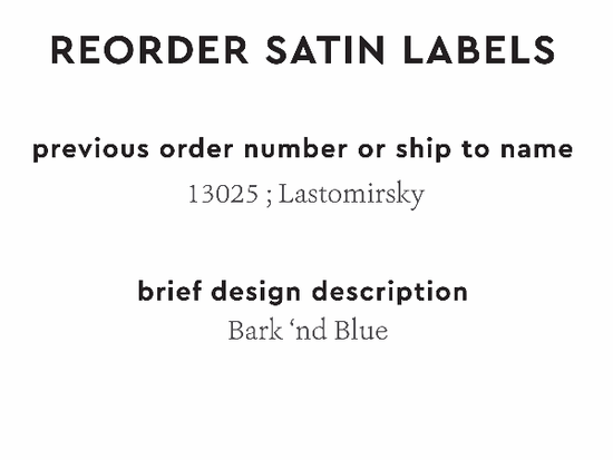 PPLR_HIDDEN_PRODUCT Reorder Previous Label Design - SATIN