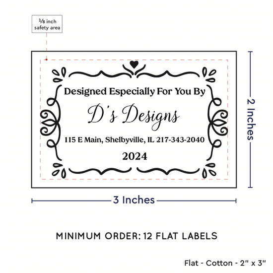 PPLR_HIDDEN_PRODUCT Swirl Accent Border (2"x3" Cotton - 12 labels/set)