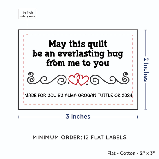 PPLR_HIDDEN_PRODUCT Double Heart Quote (2"x3" Cotton - 12 labels/set)