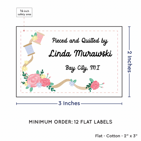 PPLR_HIDDEN_PRODUCT Thread and Flowers (2"x3" Cotton - 12 labels/set)