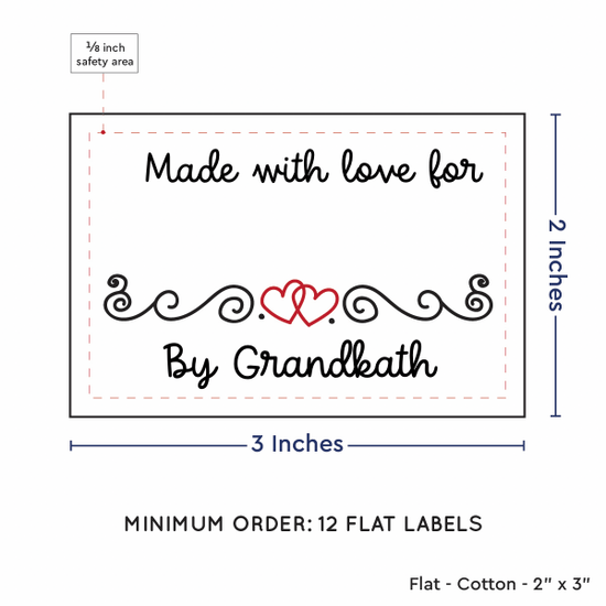 PPLR_HIDDEN_PRODUCT Double Heart Quote (2"x3" Cotton - 12 labels/set)