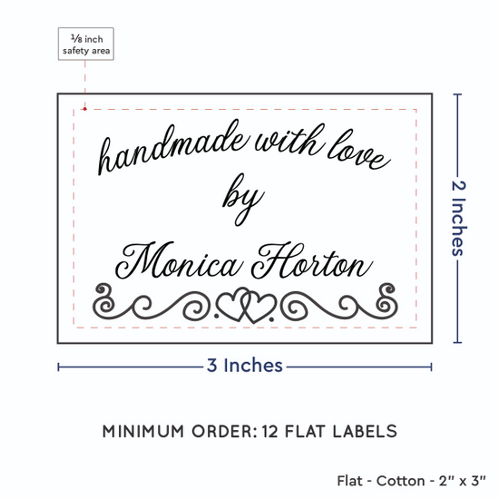 PPLR_HIDDEN_PRODUCT Double Heart Border (2"x3" Cotton - 12 labels/set)