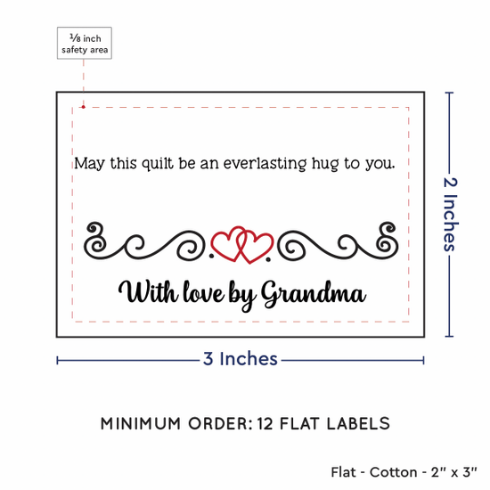 PPLR_HIDDEN_PRODUCT Double Heart Quote (2"x3" Cotton - 12 labels/set)