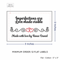 PPLR_HIDDEN_PRODUCT Double Heart Quote (2"x3" Cotton - 12 labels/set)