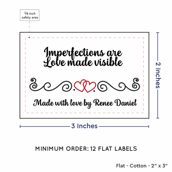 PPLR_HIDDEN_PRODUCT Double Heart Quote (2"x3" Cotton - 12 labels/set)