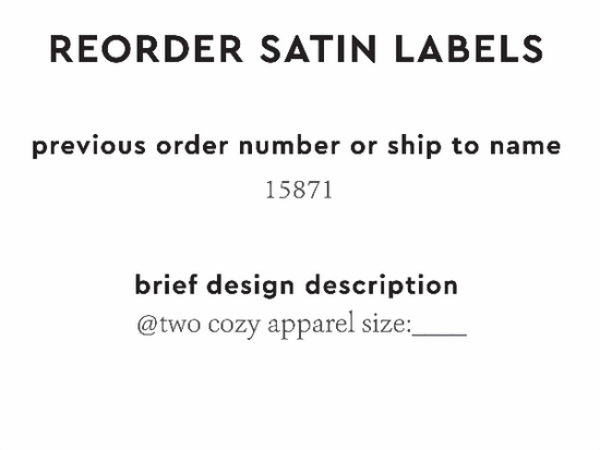 PPLR_HIDDEN_PRODUCT Reorder Previous Label Design - SATIN