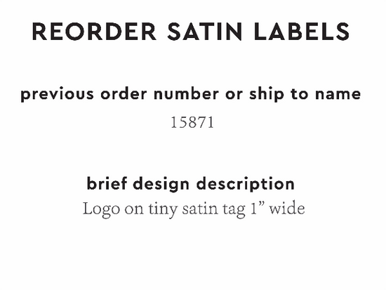 PPLR_HIDDEN_PRODUCT Reorder Previous Label Design - SATIN