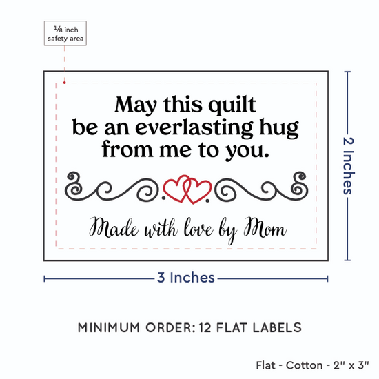 PPLR_HIDDEN_PRODUCT Double Heart Quote (2"x3" Cotton - 12 labels/set)