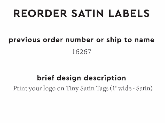 PPLR_HIDDEN_PRODUCT Reorder Previous Label Design - SATIN