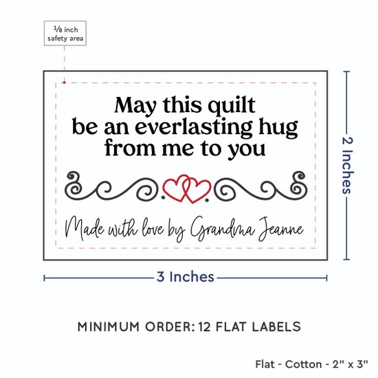 PPLR_HIDDEN_PRODUCT Double Heart Quote (2"x3" Cotton - 12 labels/set)