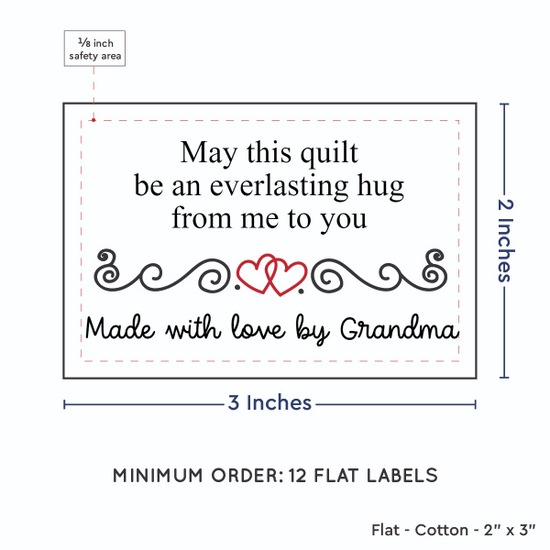 PPLR_HIDDEN_PRODUCT Double Heart Quote (2"x3" Cotton - 12 labels/set)