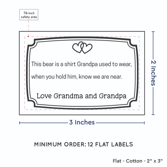 PPLR_HIDDEN_PRODUCT Frame Quote (2"x3" Cotton - 12 labels/set)