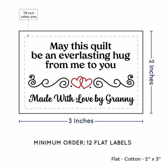 PPLR_HIDDEN_PRODUCT Double Heart Quote (2"x3" Cotton - 12 labels/set)