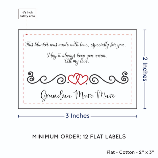 PPLR_HIDDEN_PRODUCT Double Heart Quote (2"x3" Cotton - 12 labels/set)