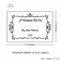 PPLR_HIDDEN_PRODUCT Swirl Accent Border with Fill in Blanks (2"x3" Cotton - 12 labels/set)