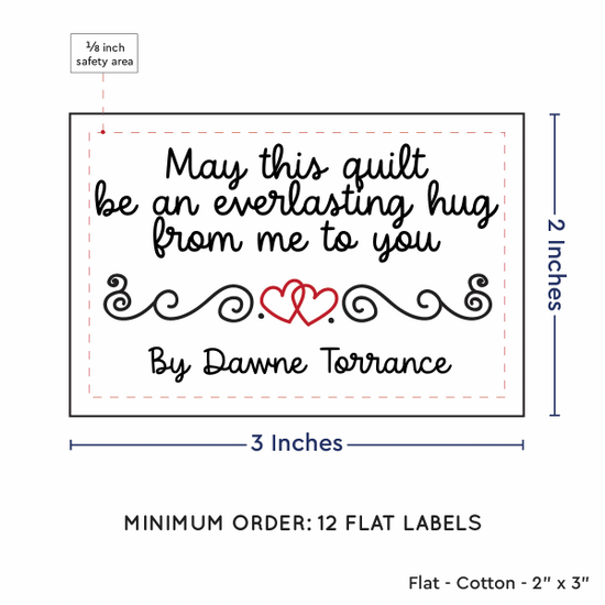 PPLR_HIDDEN_PRODUCT Double Heart Quote (2"x3" Cotton - 12 labels/set)